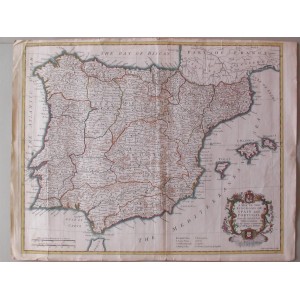 A MAP OF THE KINGDOMS OF SPAIN AND PORTUGAL FROM THE LATEST ...