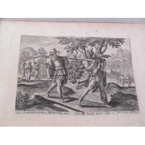 Retorno de los exploradores enviados a Canaán con un racimo de uvas