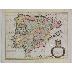 (Mapa de España y Portugal) A New Map of Present Spain & Portugal