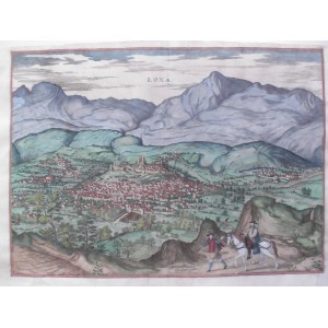 LOXA (Loja, Granada) -Civitates Orbis Terrarum, Hogenberg-