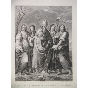 S. Fridiano, S. Giacomo, e le Sante Lucia ed Orsola, ed il ritratto dell'autore