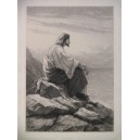 Jesús sentado en la orilla del mar
