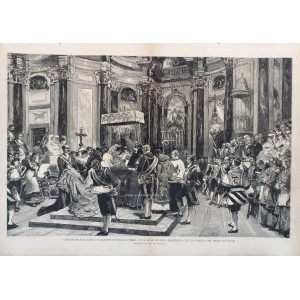 Imposición del Santo Sacramento del Bautismo á S.A.R. La Infanta Heredera, en la Capilla del Régio Alcázar